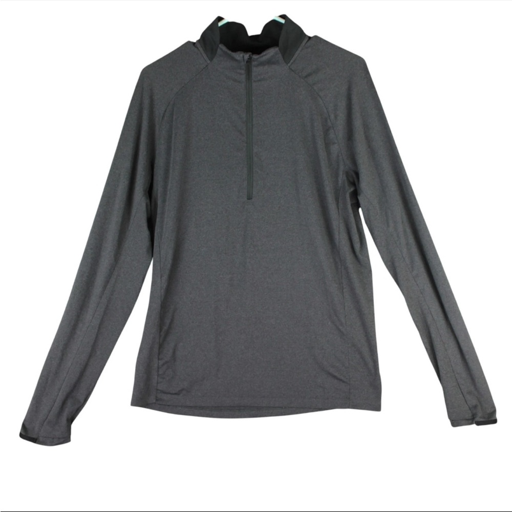 REI Co-Op Quarter Zip Pullover Stretch Knit Lightweight Shirt Gray Men's Size M